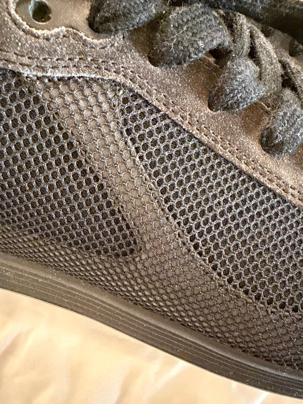 Prada Men's Dark Brown and Black Suede Mesh Sneakers - Picture 12 of 15